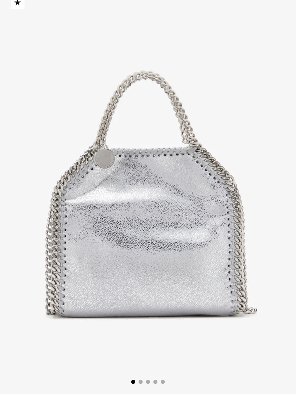 Stella McCartney Metallic Silver Chain Tote